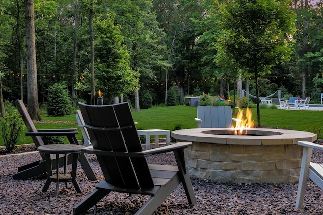 2611 Private Access 424, Mahomet, IL 61853 - view of patio / terrace with a fire pit