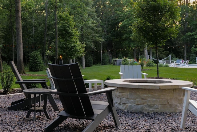 2611 Private Access 424, Mahomet, IL 61853 - view of patio / terrace with a fire pit