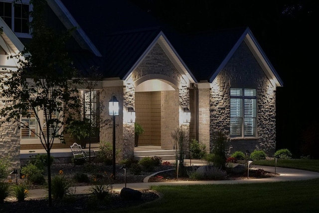 2611 Private Access 424, Mahomet, IL 61853 - view of front of house featuring stone siding