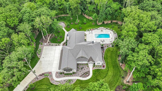 2611 Private Access 424, Mahomet, IL 61853 - drone / aerial view of a pool area