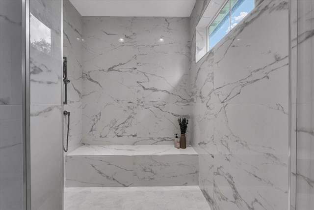 2611 Private Access 424, Mahomet, IL 61853 - bathroom featuring a marble finish shower