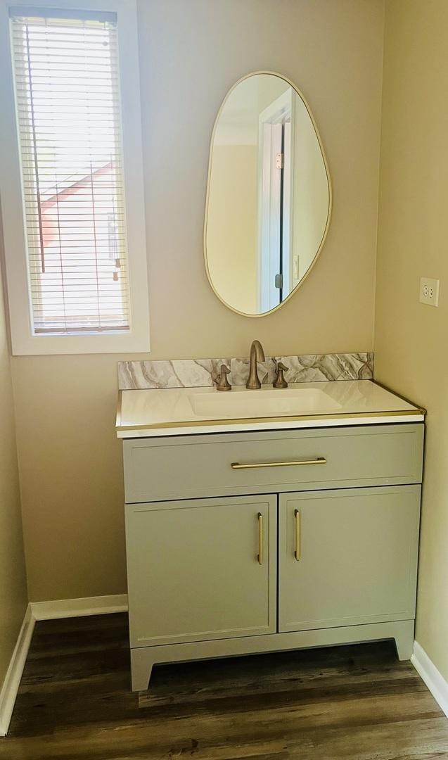 325 Shadowbend Dr, Wheeling, IL 60090 - bathroom featuring vanity and wood finished floors