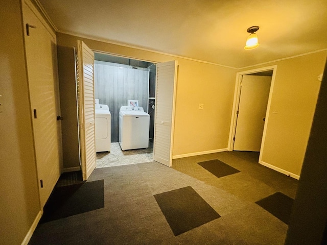 325 Shadowbend Dr, Wheeling, IL 60090 - hall with washer and clothes dryer and carpet