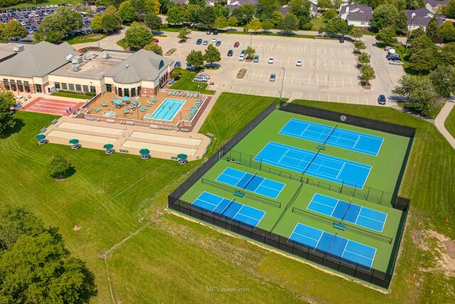 13504 S Buckthorn Ln, Plainfield, IL 60544 - aerial view of a pool area