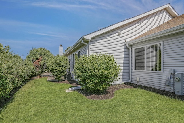 13504 S Buckthorn Ln, Plainfield, IL 60544 - view of property exterior featuring a yard and a cooling unit