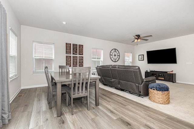 3068 Grande Trl, Yorkville, IL 60560 - dining room featuring a ceiling fan and wood finished floors
