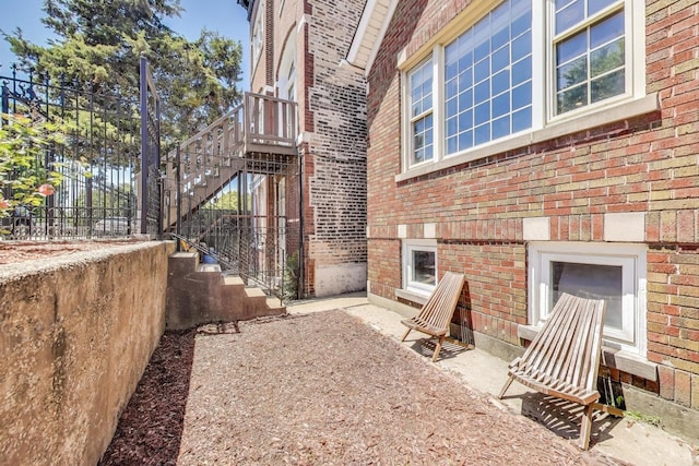 2150 W Coulter St, Chicago, IL 60608 - view of patio featuring stairway