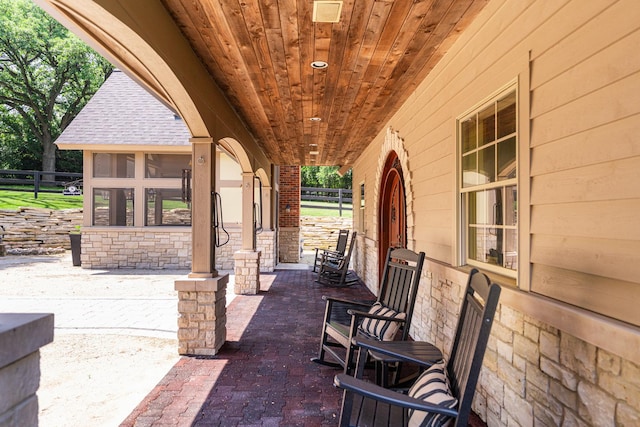 7N230 Sims Ln, Saint Charles, IL 60175 - view of patio / terrace with a sunroom