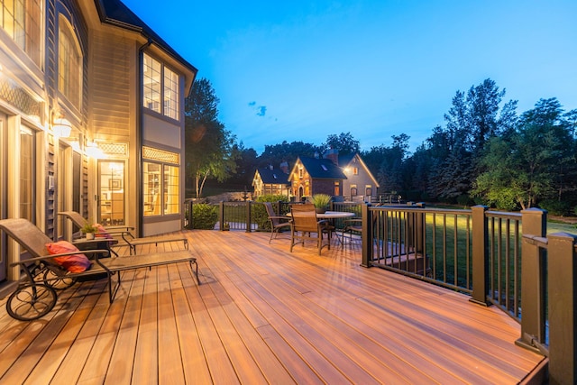 7N230 Sims Ln, Saint Charles, IL 60175 - wooden terrace with outdoor dining area