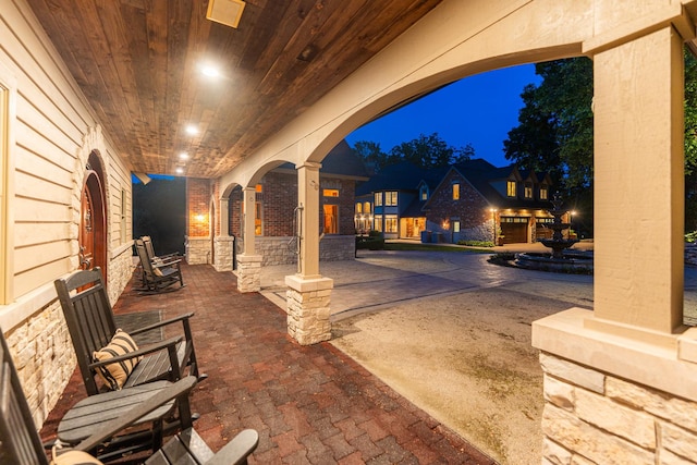 7N230 Sims Ln, Saint Charles, IL 60175 - patio at night with a porch