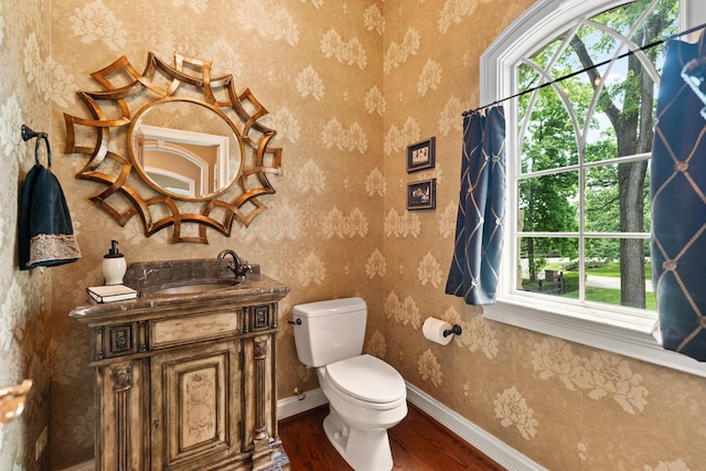 7N230 Sims Ln, Saint Charles, IL 60175 - half bathroom with wood finished floors and vanity