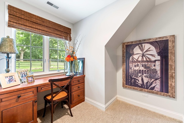 7N230 Sims Ln, Saint Charles, IL 60175 - office area featuring light carpet and built in desk
