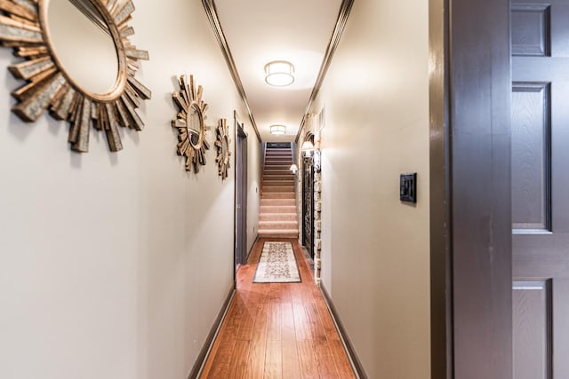 7N230 Sims Ln, Saint Charles, IL 60175 - hallway with wood finished floors and stairs