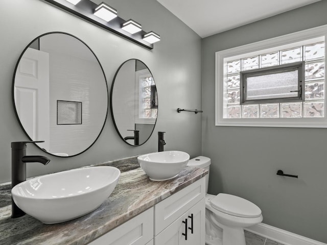 15035 Evers St, Dolton, IL 60419 - bathroom featuring double vanity and marble finish floors