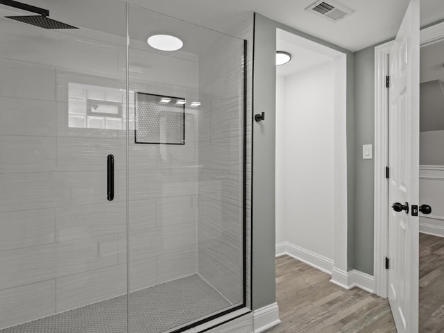 15035 Evers St, Dolton, IL 60419 - bathroom with wood finished floors and a shower stall