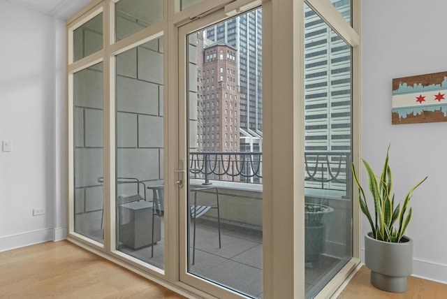 118 E Erie St Unit 14B, Chicago, IL 60611 - doorway with wood finished floors
