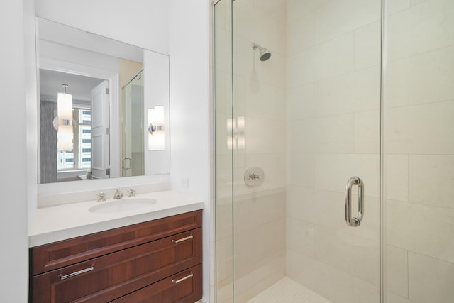 118 E Erie St Unit 14B, Chicago, IL 60611 - full bathroom featuring a stall shower and vanity