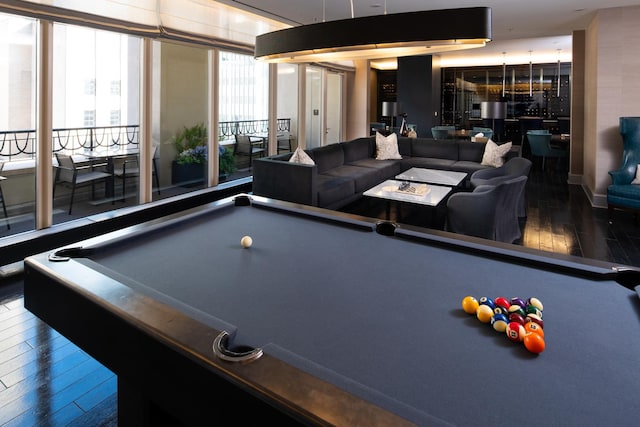 118 E Erie St Unit 14B, Chicago, IL 60611 - game room featuring billiards table and wood-type flooring