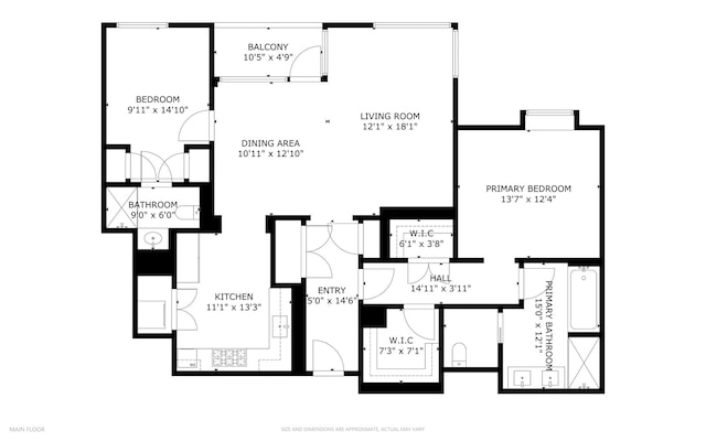 118 E Erie St Unit 14B, Chicago, IL 60611 - view of home floor plan