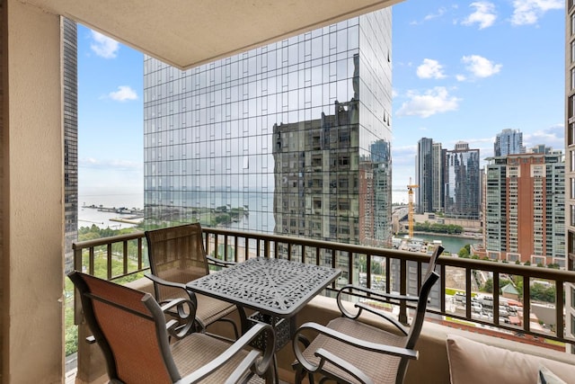 530 N Lake Shore Dr Unit 2408, Chicago, IL 60611 - balcony with a water view and a view of city