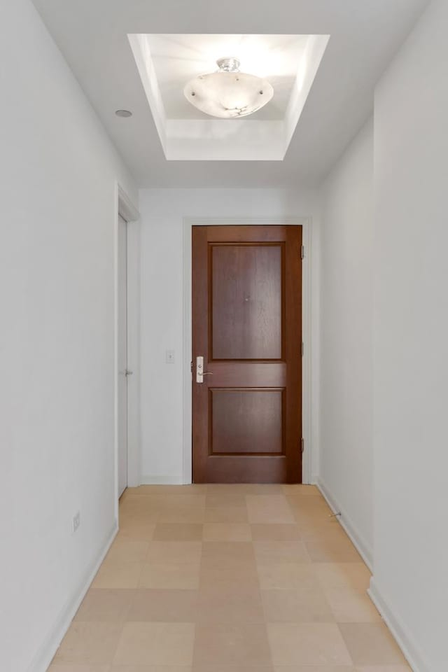 530 N Lake Shore Dr Unit 2408, Chicago, IL 60611 - hallway with a raised ceiling and baseboards