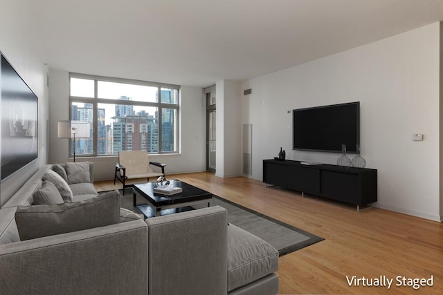 530 N Lake Shore Dr Unit 2408, Chicago, IL 60611 - living room featuring light wood-style floors