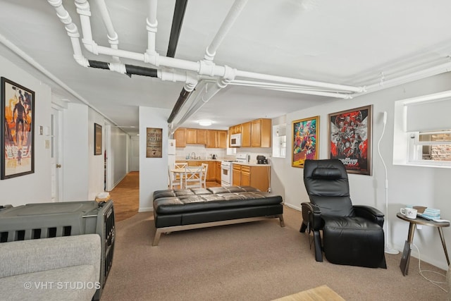 6208 N Artesian Ave, Chicago, IL 60659 - living room featuring light carpet and baseboards