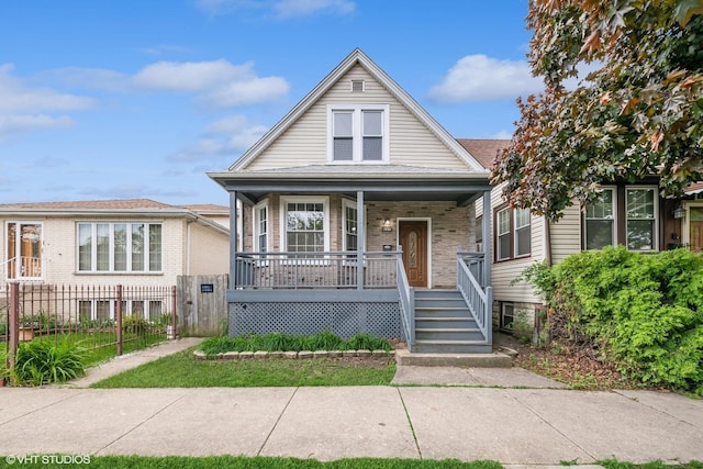 6317 W Cuyler Ave, Chicago, IL 60634 - bungalow-style house with a porch and brick siding