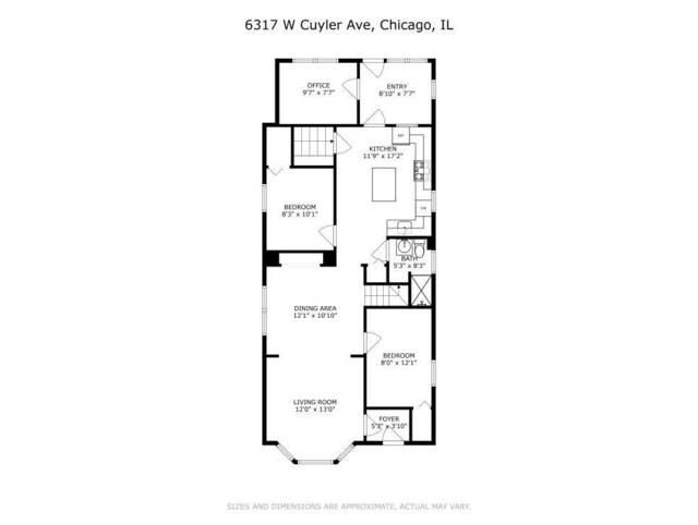 6317 W Cuyler Ave, Chicago, IL 60634 - view of floor plan / room layout