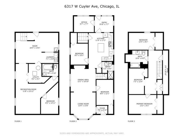 6317 W Cuyler Ave, Chicago, IL 60634 - view of home floor plan