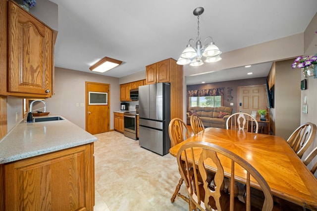 14893 Plank Rd, Sycamore, IL 60178 - dining room with a chandelier