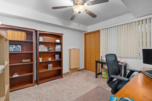 17815 Iroquois, Tinley Park, IL 60477 - office featuring carpet flooring and ceiling fan
