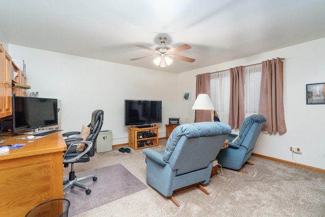 17815 Iroquois, Tinley Park, IL 60477 - office space with light carpet and ceiling fan