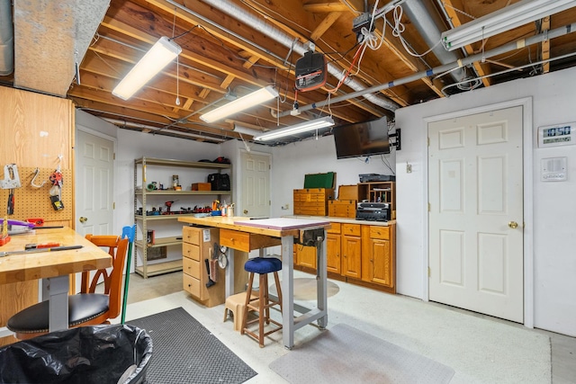 17815 Iroquois, Tinley Park, IL 60477 - unfinished below grade area with a workshop area