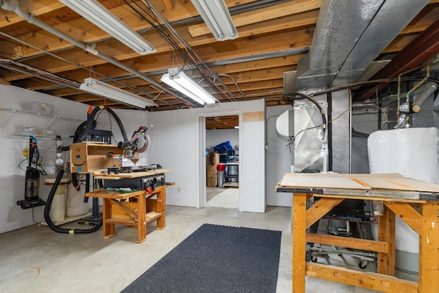 17815 Iroquois, Tinley Park, IL 60477 - unfinished below grade area with a workshop area