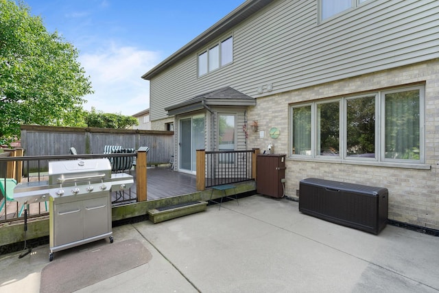 17815 Iroquois, Tinley Park, IL 60477 - view of patio with a grill and a deck