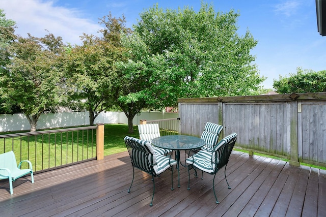 17815 Iroquois, Tinley Park, IL 60477 - deck with a fenced backyard and outdoor dining area
