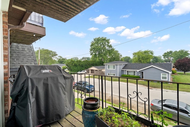 6401 W Home Ave Unit 6A, Worth, IL 60482 - balcony featuring grilling area and a residential view