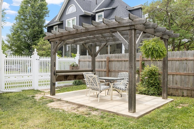 557 Garfield Ave, Aurora, IL 60506 - view of patio featuring a pergola