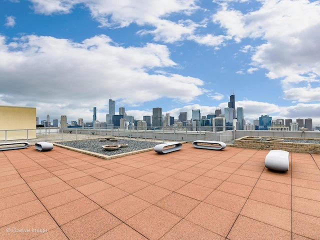 500 W Superior St Unit 1202, Chicago, IL 60654 - view of patio with a skyline view
