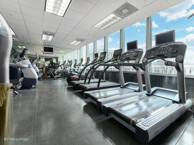 500 W Superior St Unit 1202, Chicago, IL 60654 - gym featuring a drop ceiling