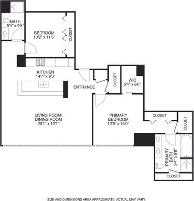 500 W Superior St Unit 1202, Chicago, IL 60654 - view of home floor plan