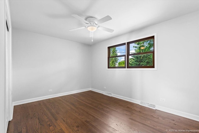8826 Willow Rd, Hickory Hills, IL 60457 - unfurnished room featuring dark wood finished floors and a ceiling fan