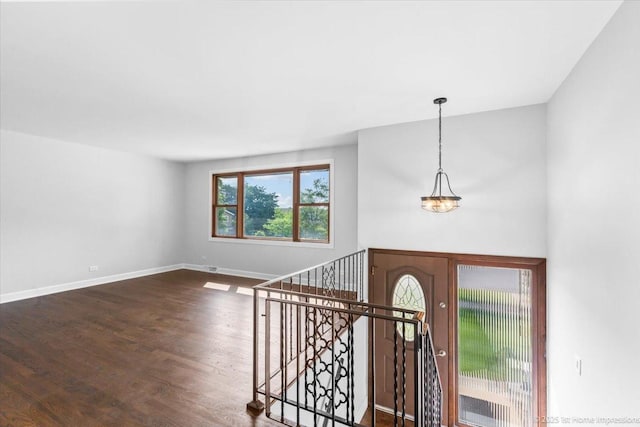 8826 Willow Rd, Hickory Hills, IL 60457 - entryway with dark wood-style floors and baseboards