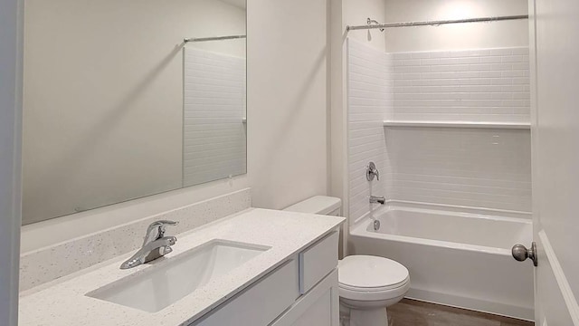 11300 Wildridge Ln, Huntley, IL 60142 - bathroom with vanity, washtub / shower combination, and wood finished floors
