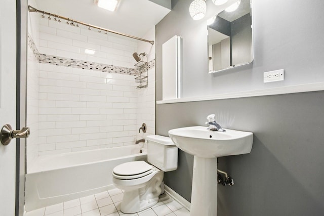 765 Providence Ln, Crystal Lake, IL 60012 - bathroom with shower / bath combination and tile patterned floors