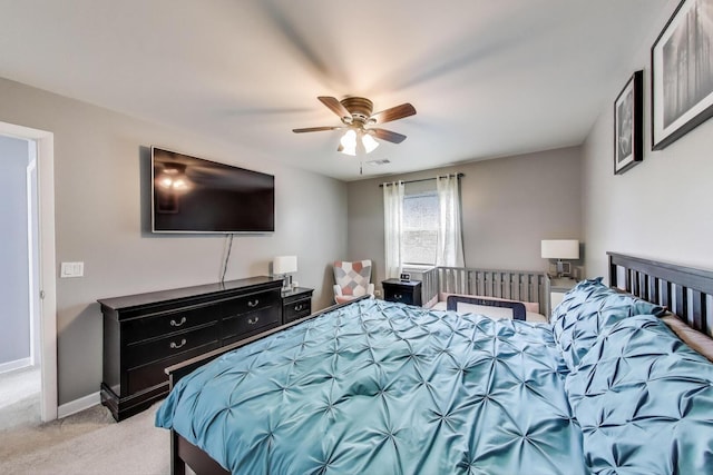 2406 Mallow Ct Unit V2, Schaumburg, IL 60194 - bedroom featuring light carpet and a ceiling fan