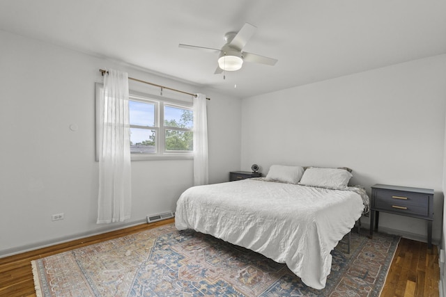 16401 Clark Ln, Tinley Park, IL 60477 - bedroom featuring dark wood-type flooring and a ceiling fan