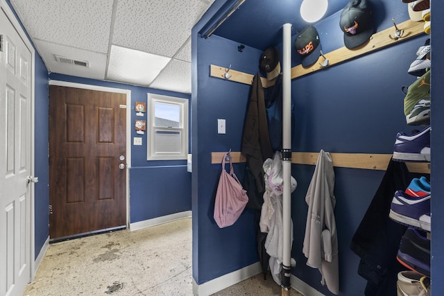 16401 Clark Ln, Tinley Park, IL 60477 - entryway featuring baseboards and a drop ceiling