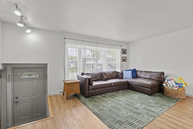 16401 Clark Ln, Tinley Park, IL 60477 - living room with wood finished floors and track lighting